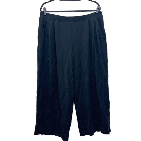 Garnet Hill Wide-Leg Comfort Trousers - Picture 2 of 12